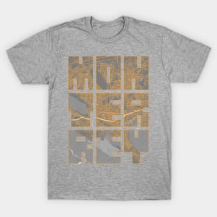 Monterrey, Nuevo Leon, Mexico City Map Typography - Bauhaus T-Shirt